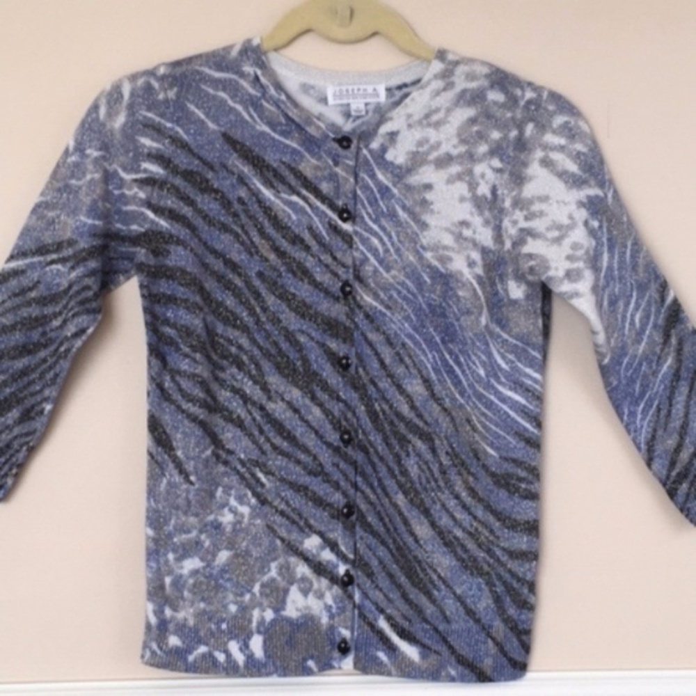 Joseph A. Metallic Cardigan